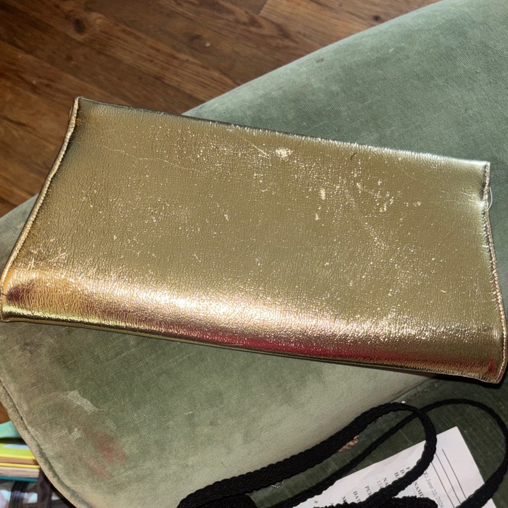 Gold Metallic Women's Clutch Bag